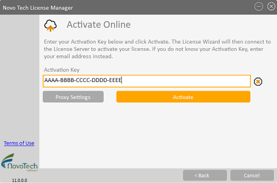 em client activation key